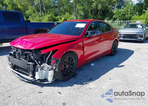 2018 Infiniti Q50 3.0T Red Sport 400 из США, поврежденный, VIN JN1FV7AP3JM461111